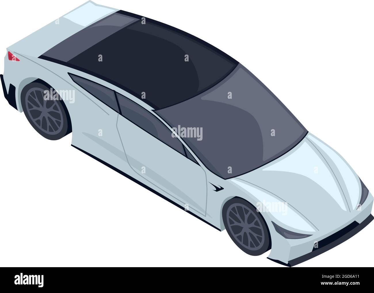 Isolated 3d urban white car icon Stock Vector Image & Art - Alamy