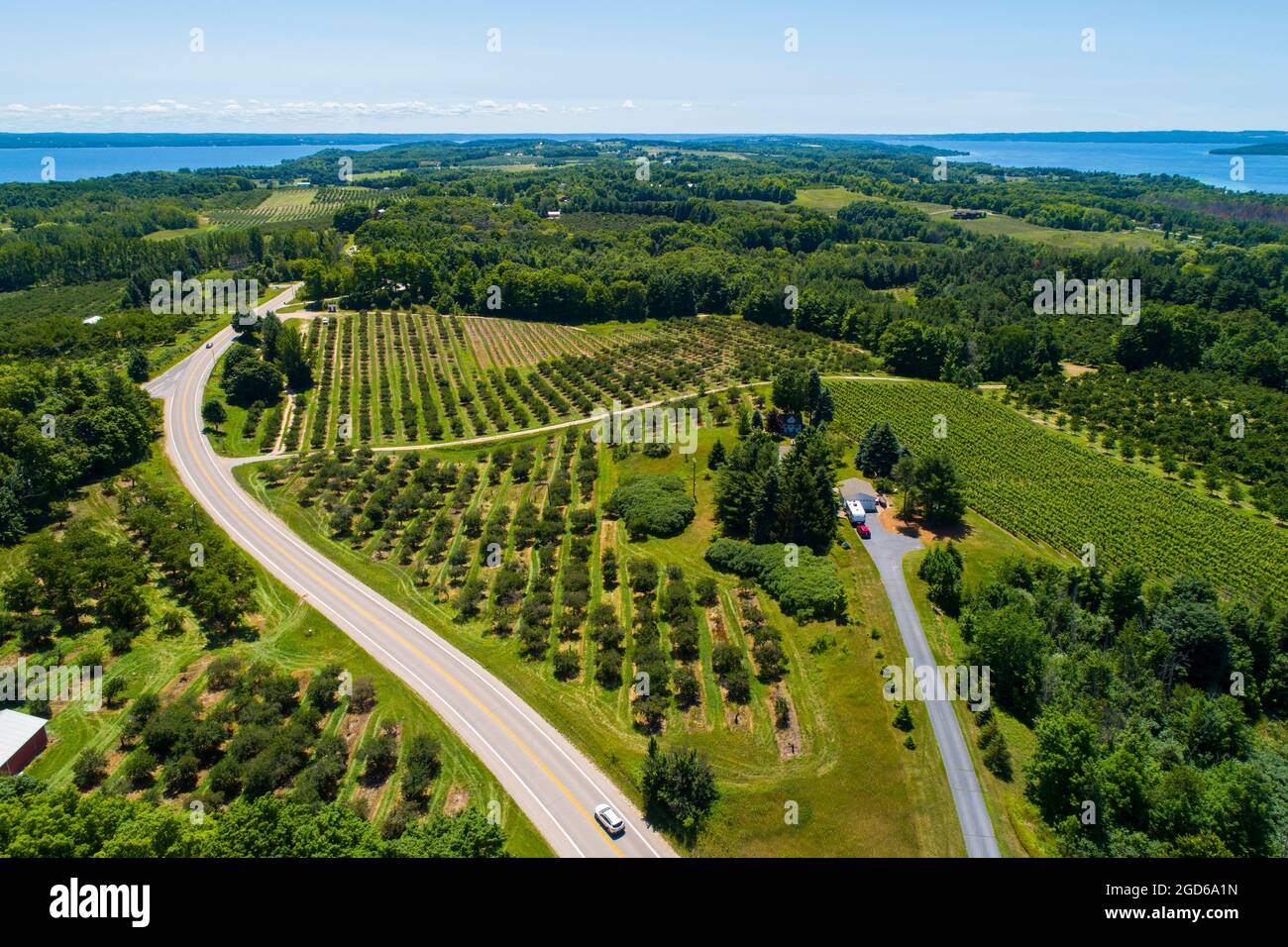 Combination Cherry orchard and grape farm on Lake MichigAN at Traverse