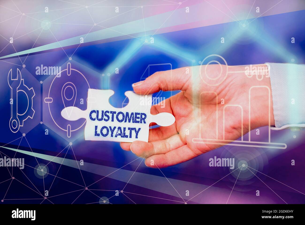 Conceptual display Customer Loyalty. Concept meaning customers are