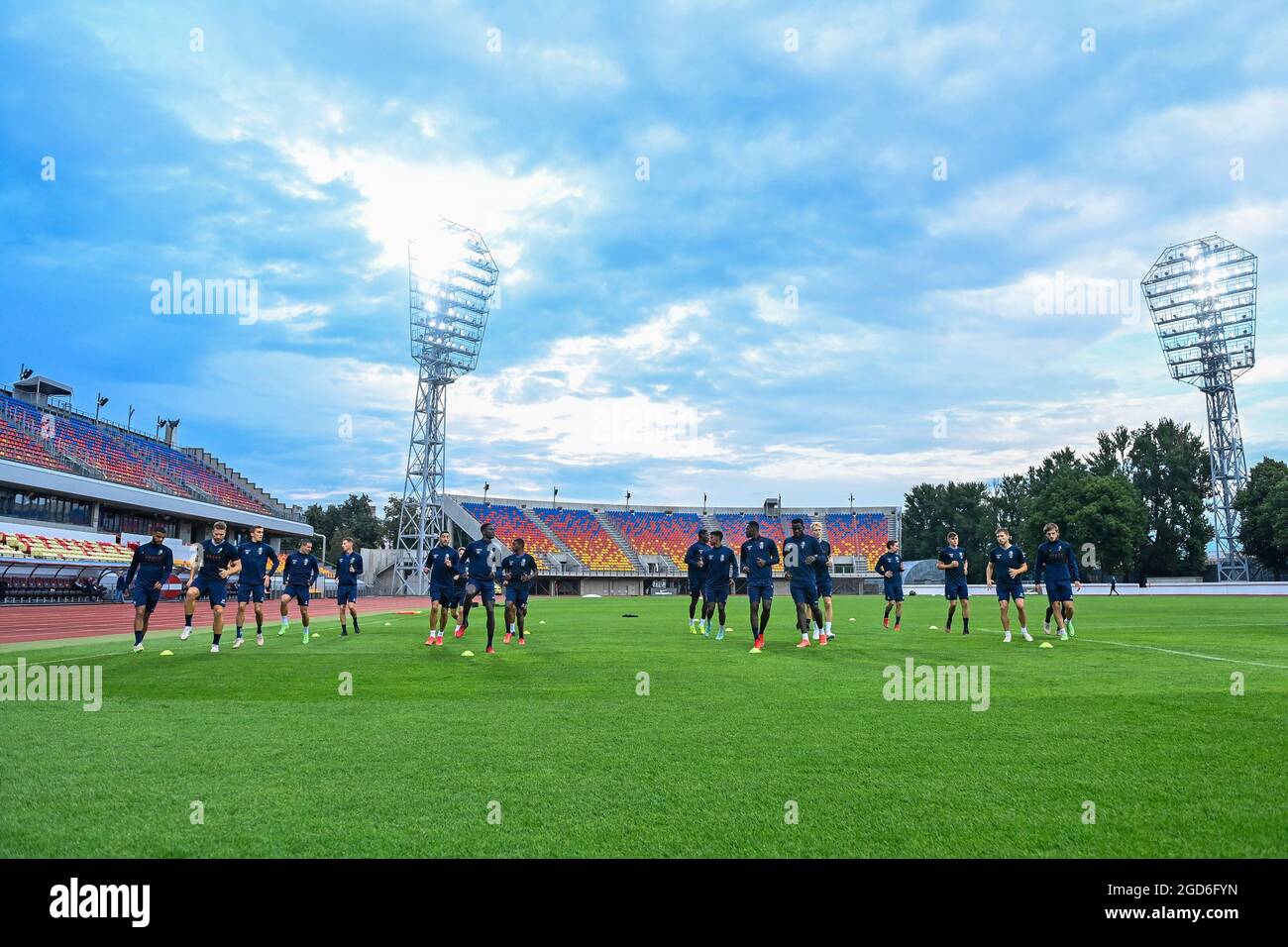 Illustration Picture Shows A Training Session Ahead Of The Game Between Belgian Soccer Team Kaa Gent And Latvian Club Fk Rfs Wednesday 11 August 21 Stock Photo Alamy