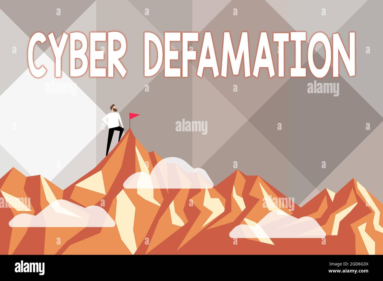 Sign displaying Cyber Defamation. Business overview slander conducted ...