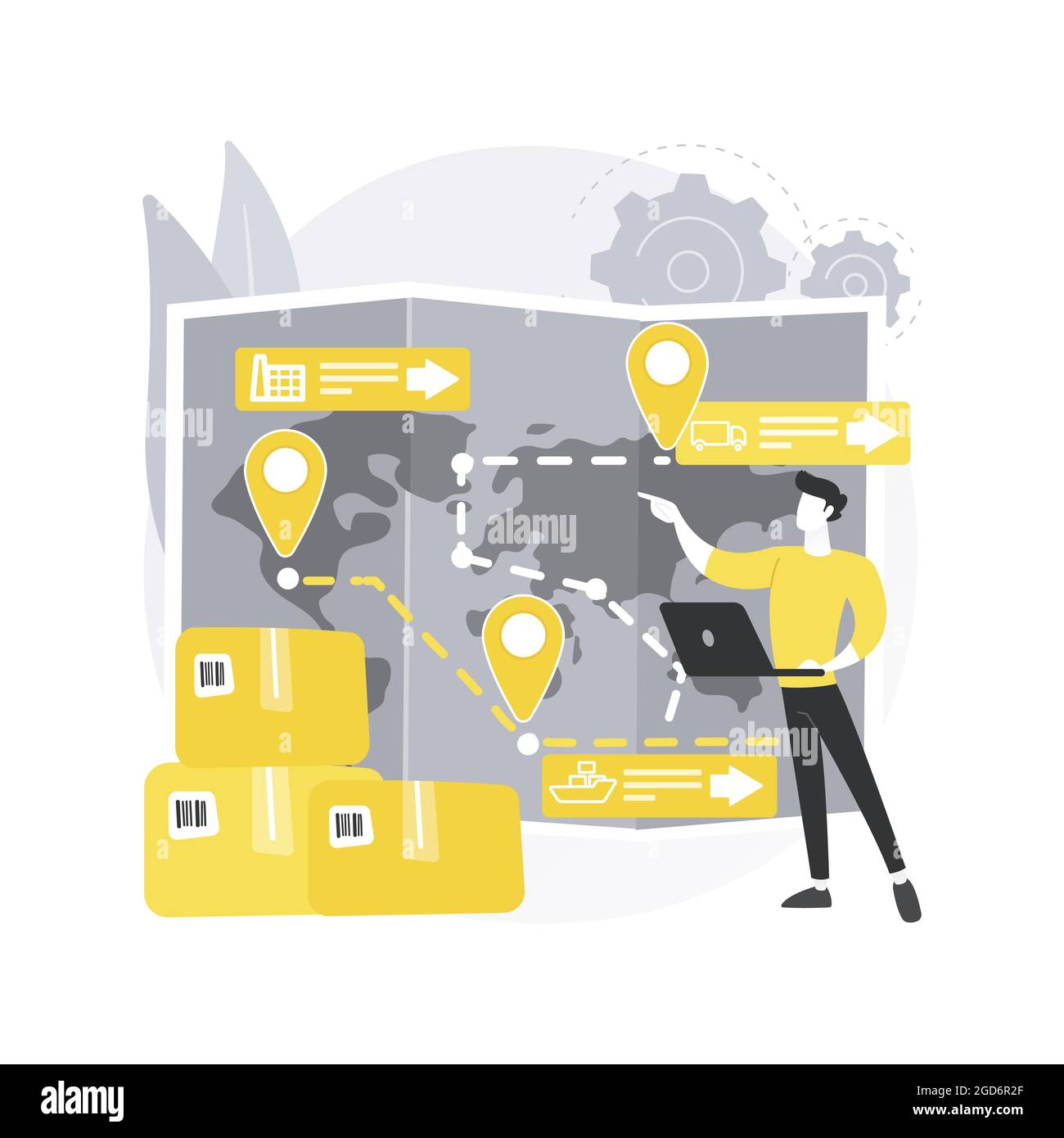 Supply chain management abstract concept vector illustration Stock ...