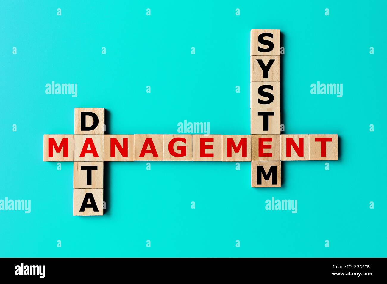 DMS, data management system crossword concept Stock Photo