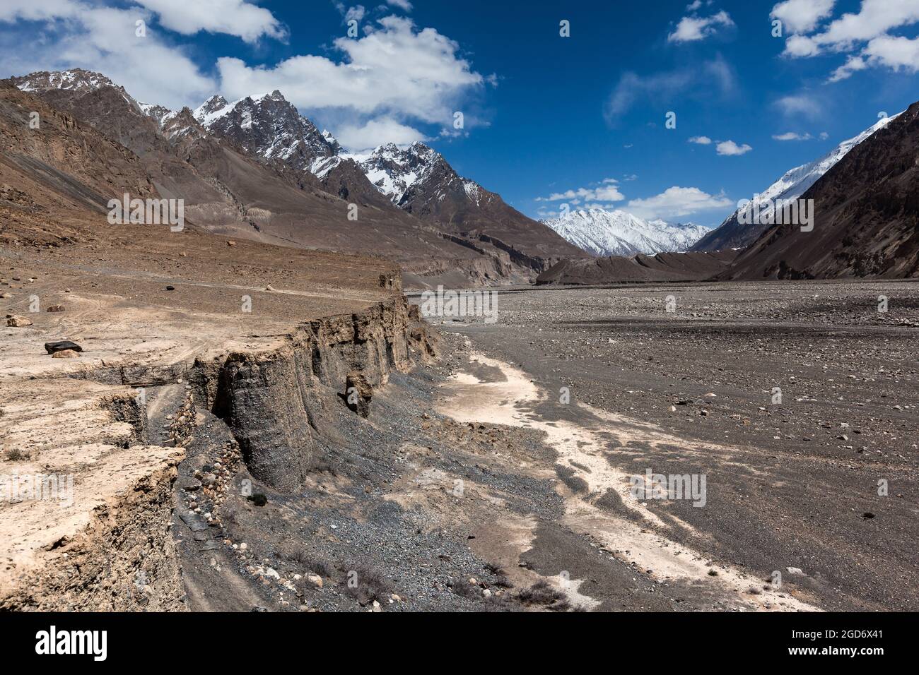 Remote Shimshal valley in Karakorum mountains Stock Photo