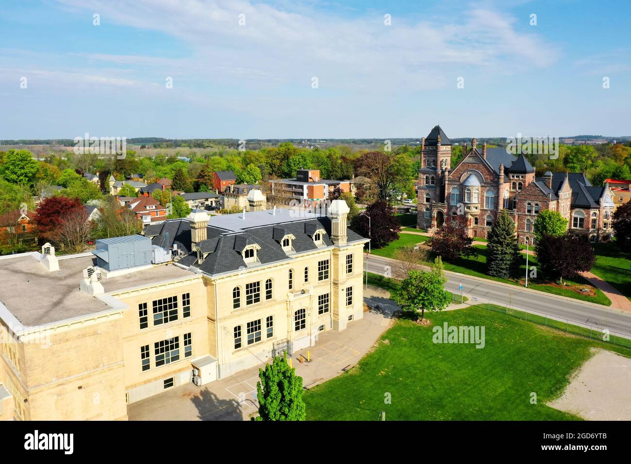 An aerial of downtown Woodstock, Ontario, Canada Stock Photo Alamy