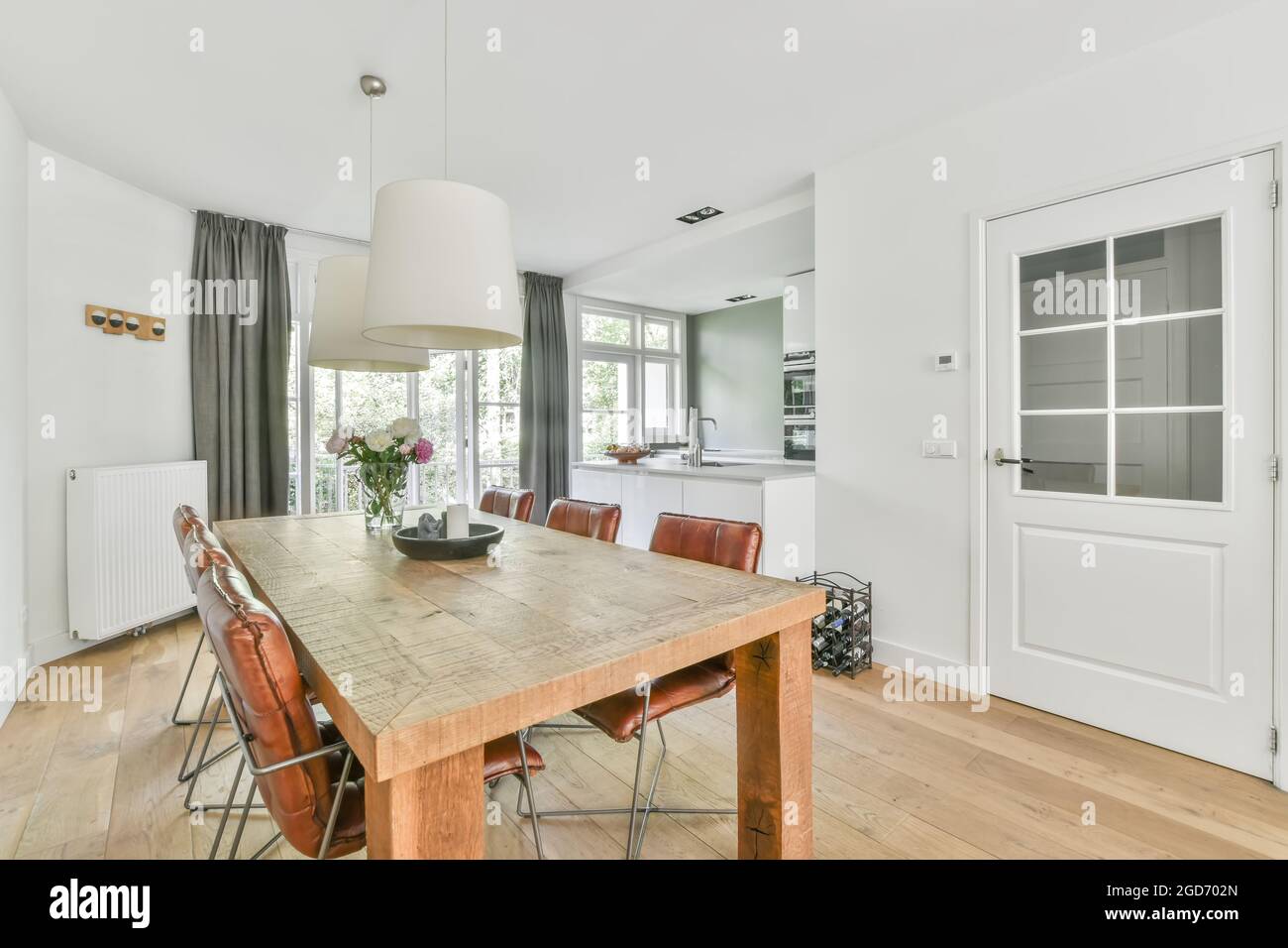 Interior design of bright and beautiful dining room Stock Photo - Alamy