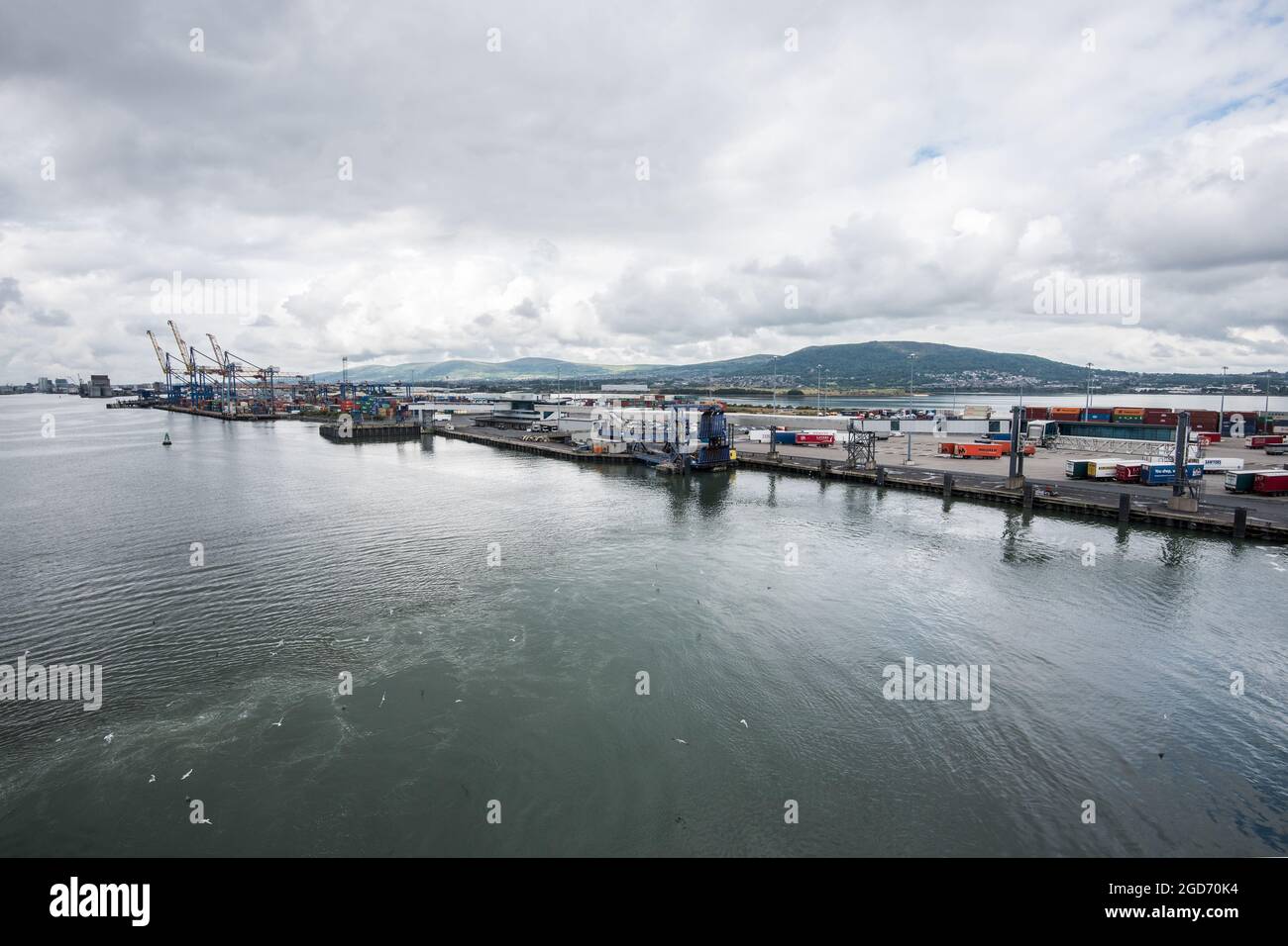 Car Ferry area, Belfast Port Northern Ireland Stock Photo Alamy