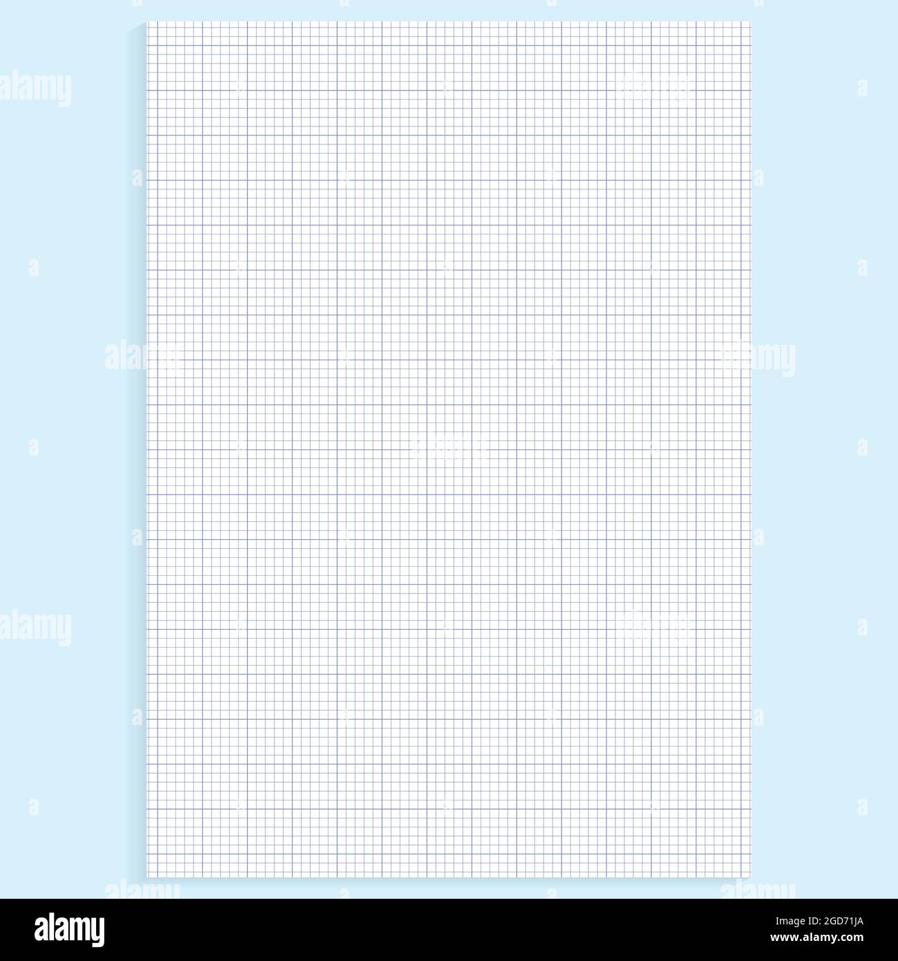 Grid paper. Realistic blank lined paper sheet in A20 format ...