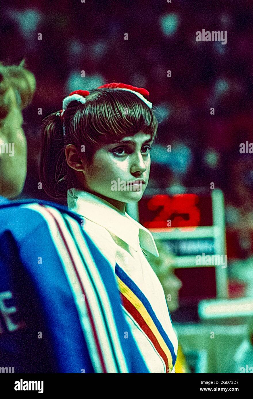Nadia Comaneci (ROM) at the 1976 Olympic Summer Games, Montreal, Canada Stock Photo
