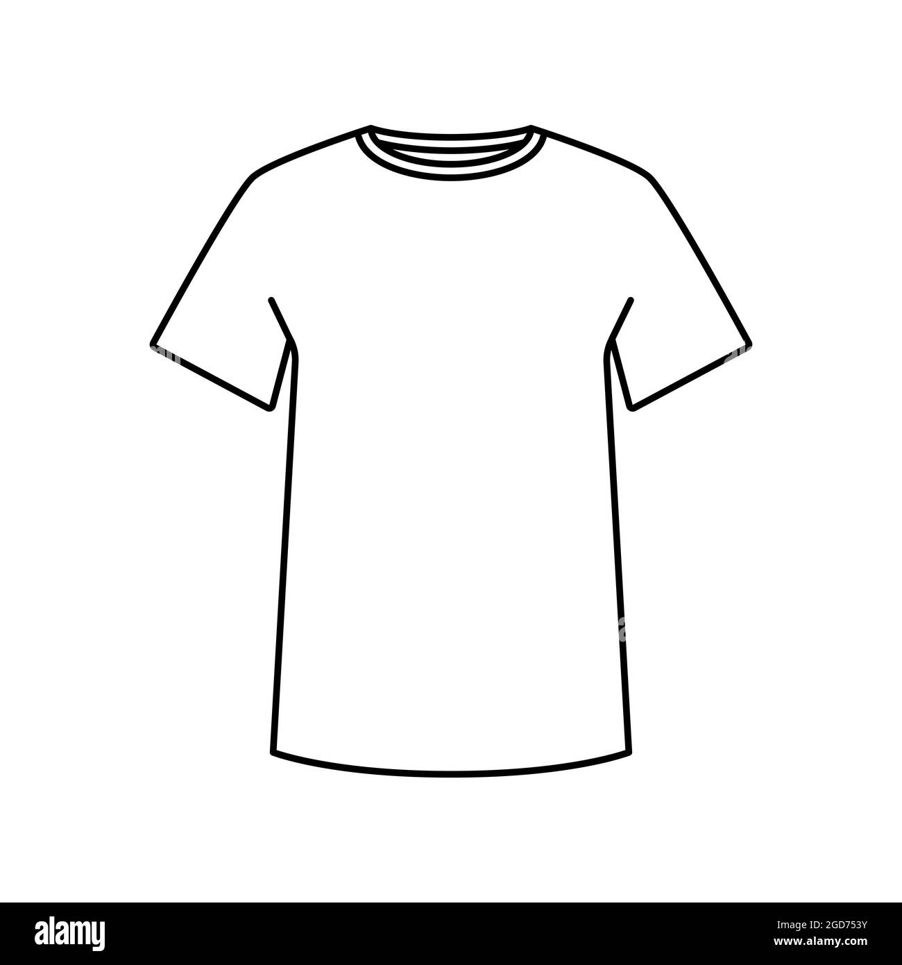 T-shirt icon. Blank t-shirt template. Black silhouette of a t-shirt. Vector  illustration. T-shirt vector icons Stock Vector Image & Art - Alamy