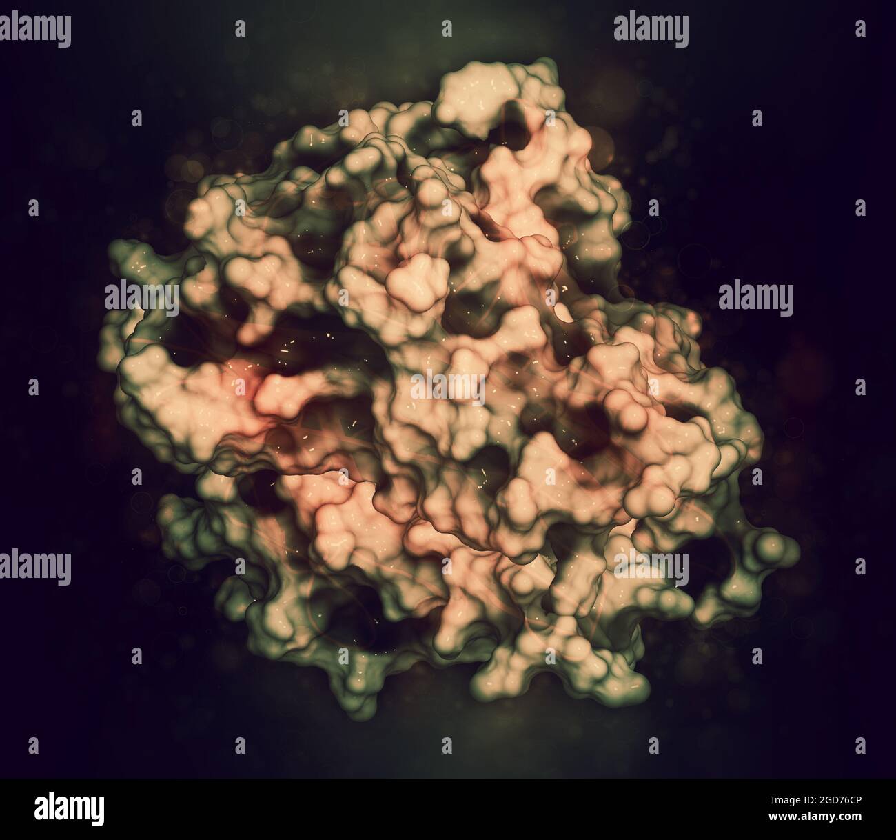 Tumor necrosis factor alpha (TNF) cytokine protein molecule, 3D illustration.. Stock Photo