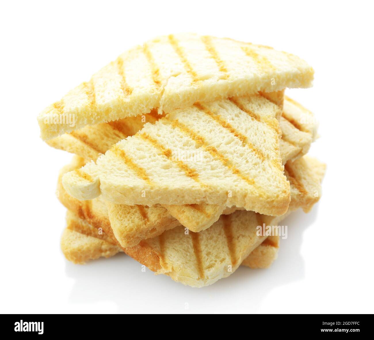 Grilled toast bread, isolated on white Stock Photo Alamy