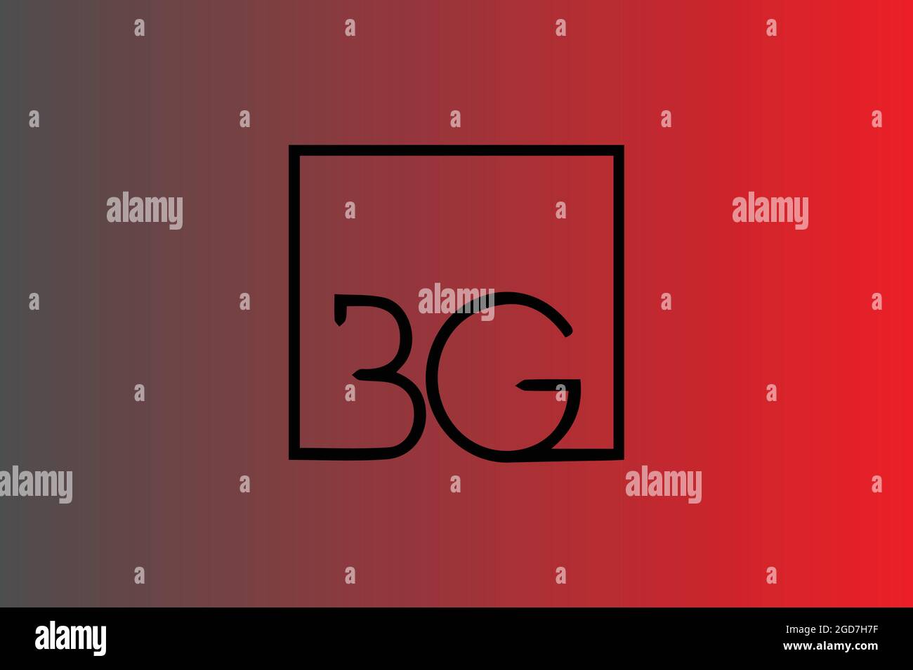 B G elegant logo with initials for company -vector Stock Vector