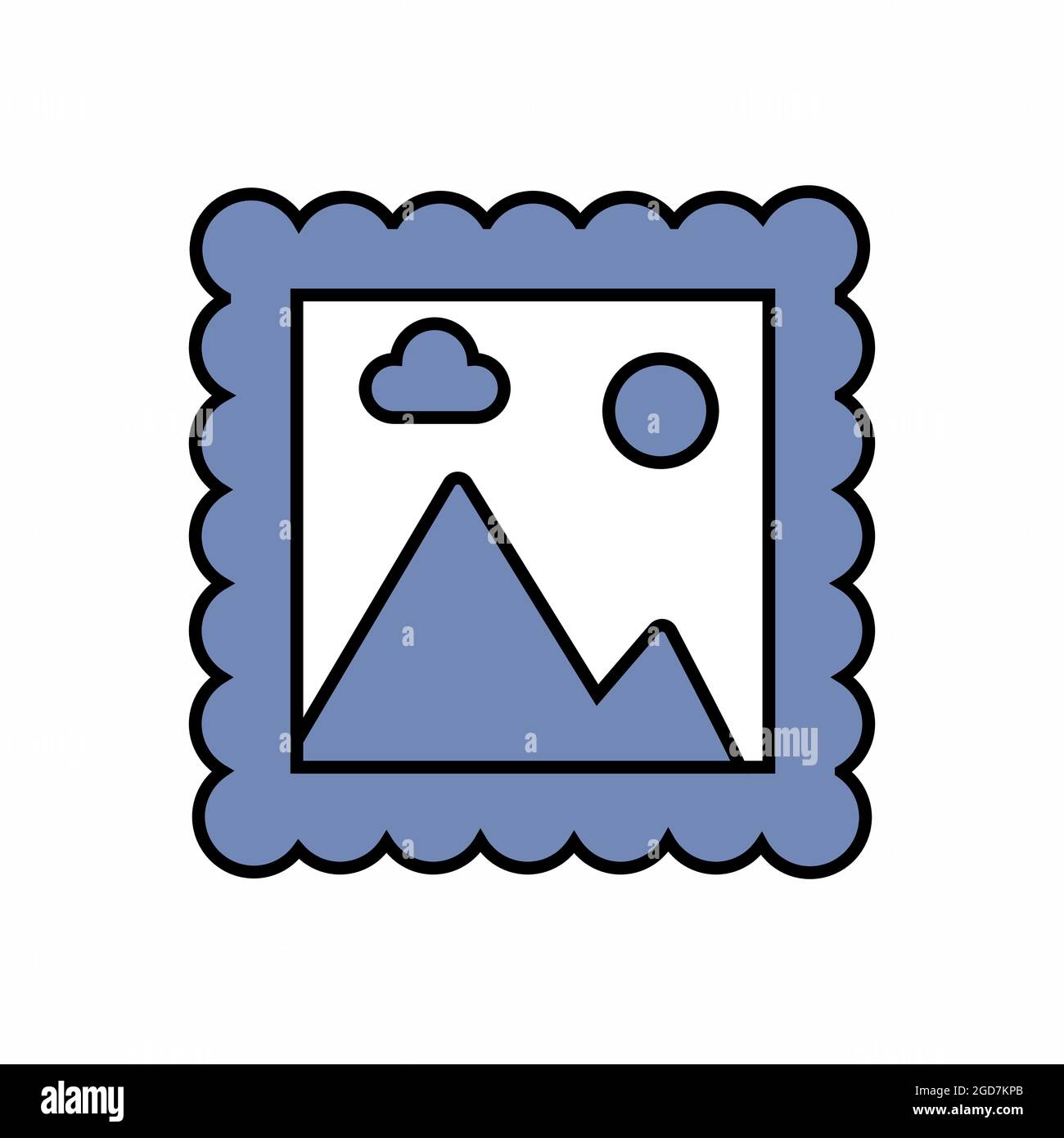 Icon Vector of Painting - Dark Blue Style - simple illustration ...