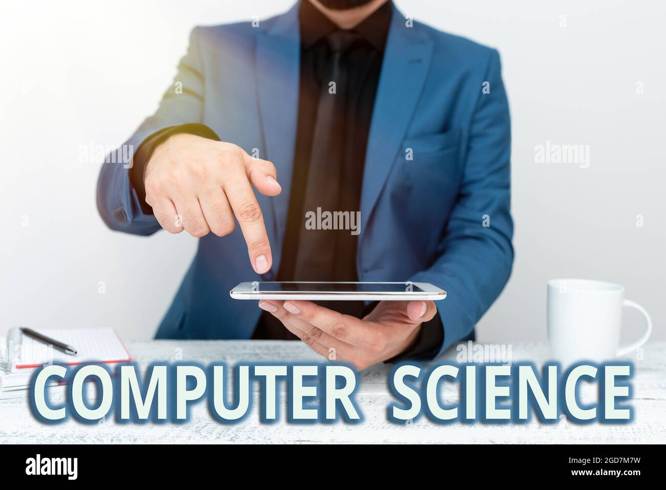 Conceptual caption Computer Science. Business approach study of both ...