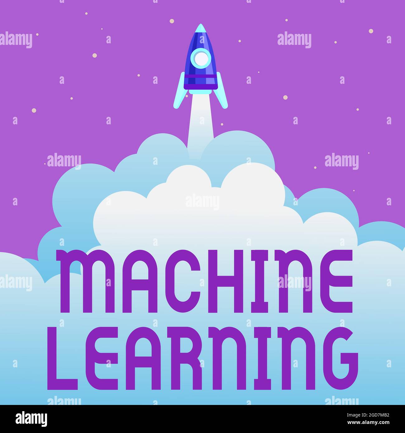 Conceptual display Machine Learning. Word Written on scientific study ...