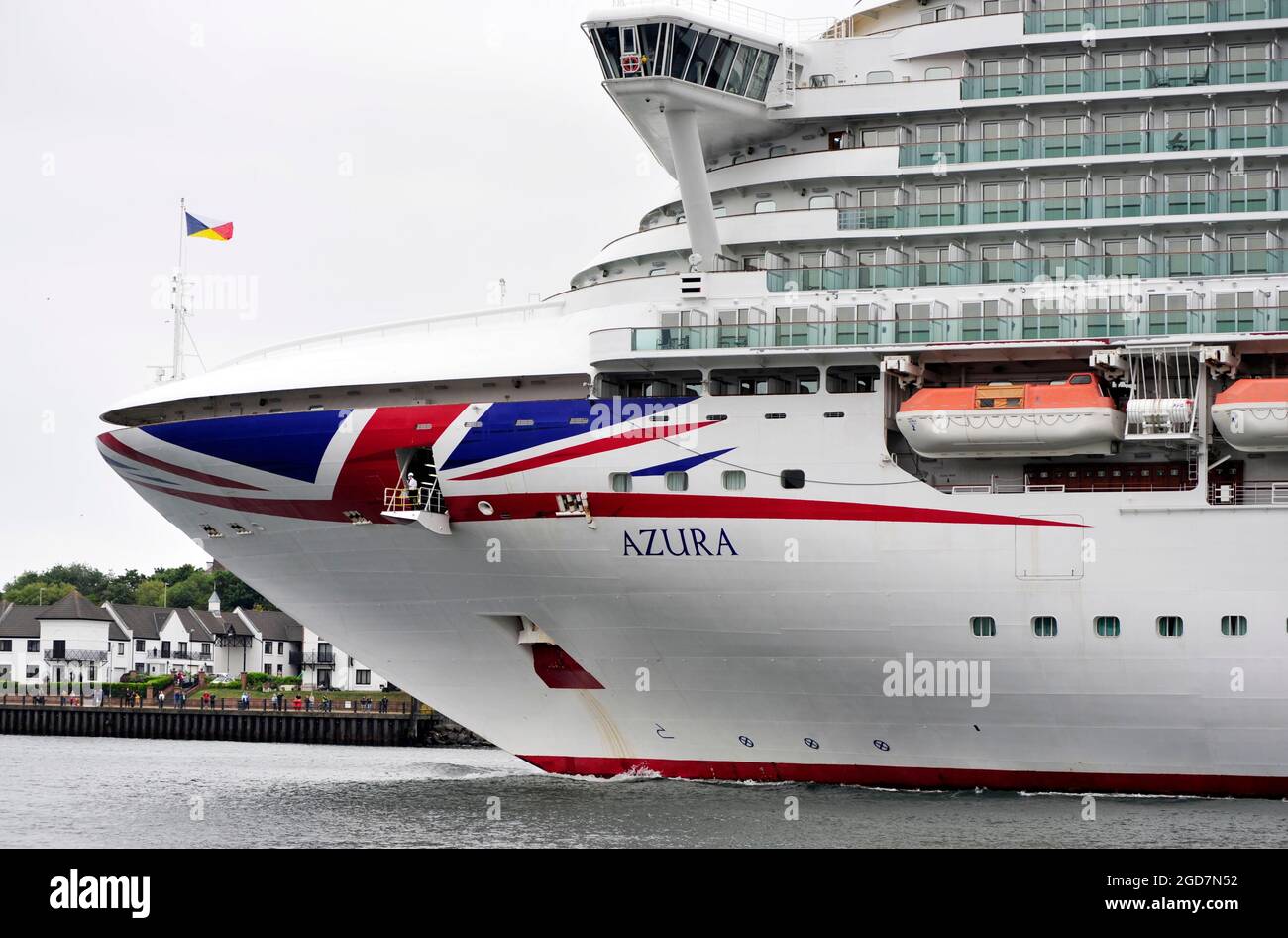 Ajaxnetphoto July 21 North Shields England Outward Bound The 115 055 Gross Ton Carnival Cruise Line Ship Azura Operated By P O Cruises Outward Bound From The River Tyne After Being Laid Up Alongside