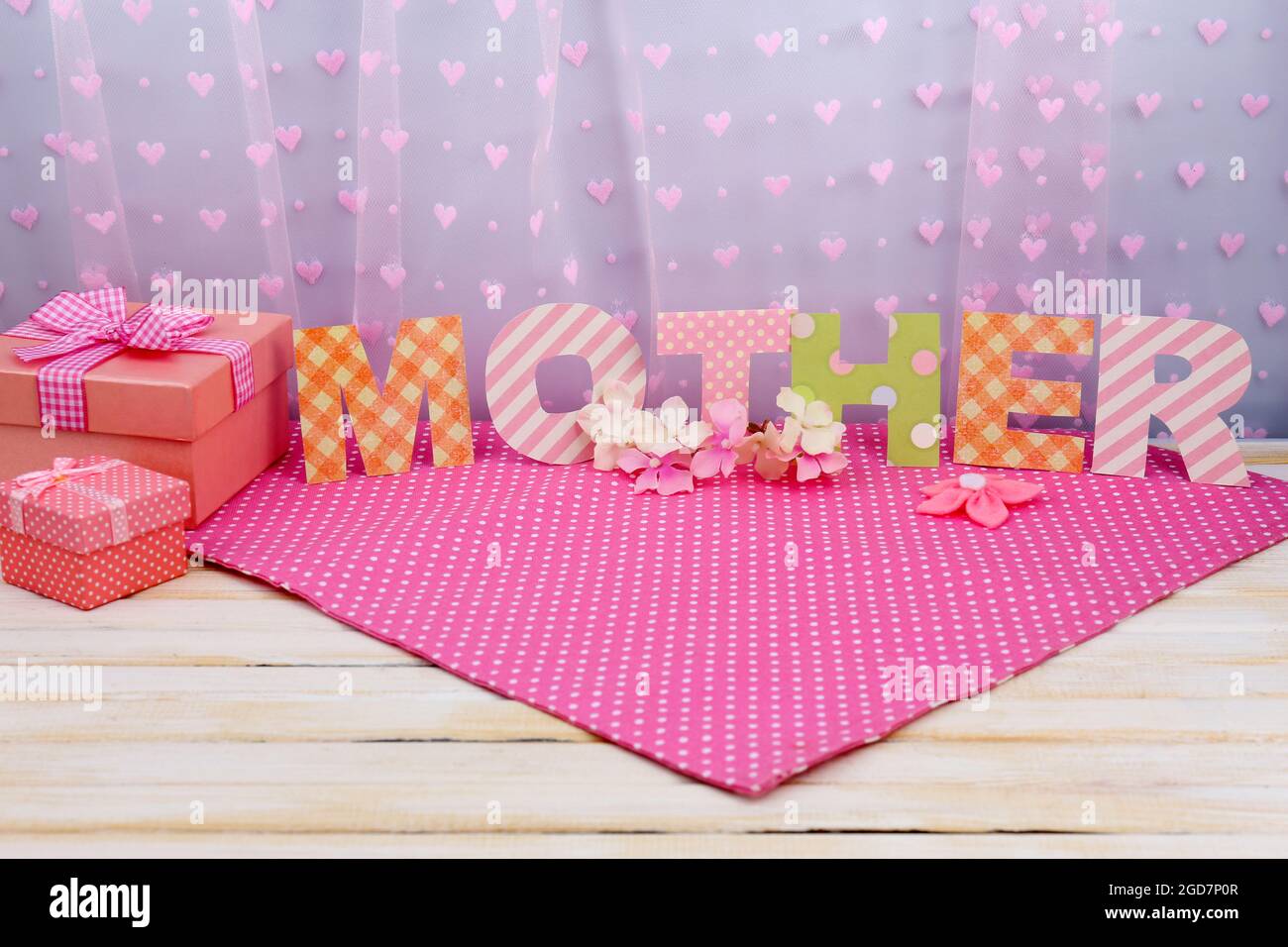 Mother lettering of handmade paper letters Stock Photo Alamy