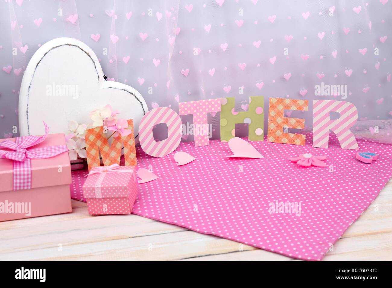 Mother lettering of handmade paper letters Stock Photo Alamy
