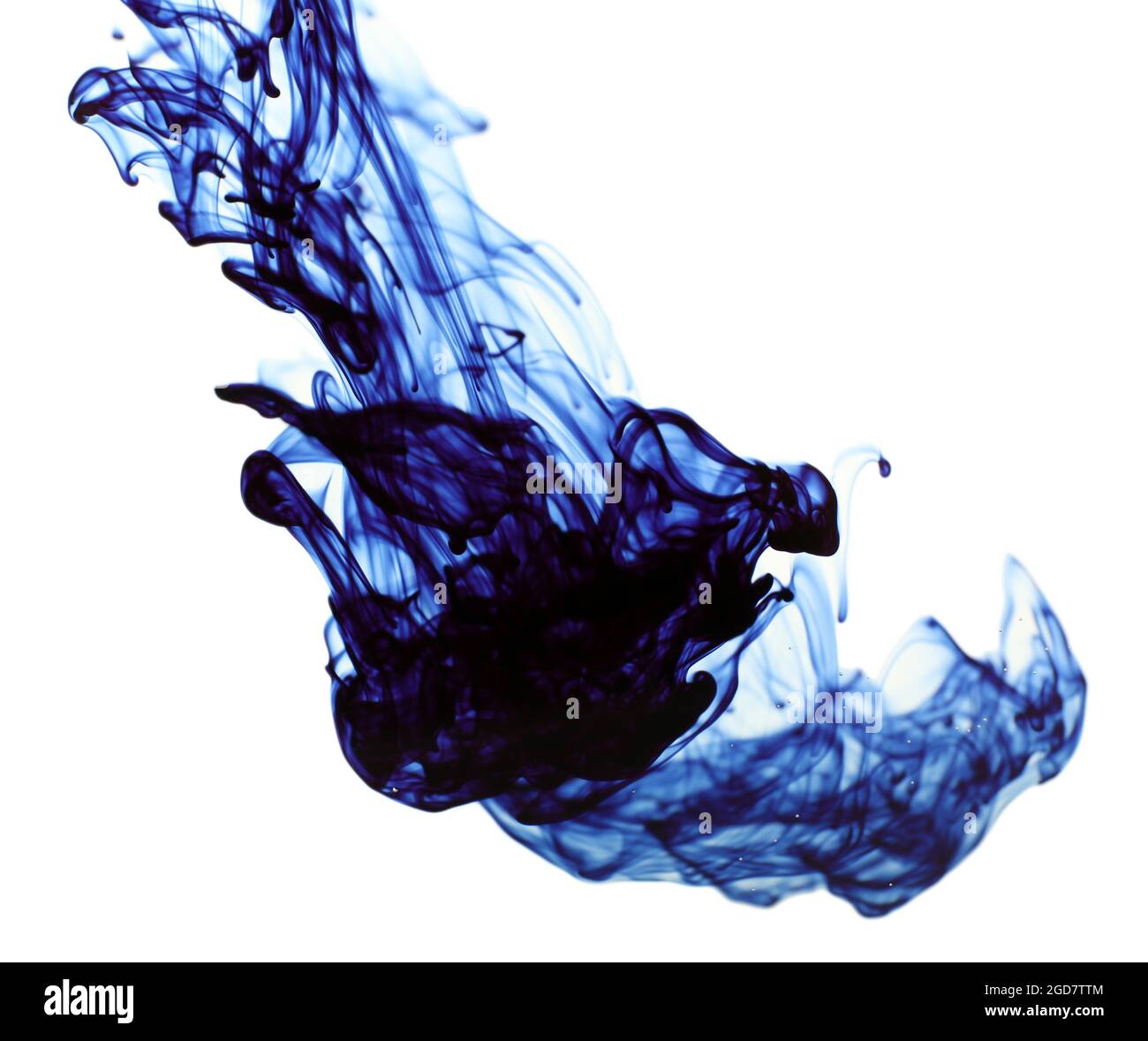 Ink in water isolated on white Stock Photo Alamy