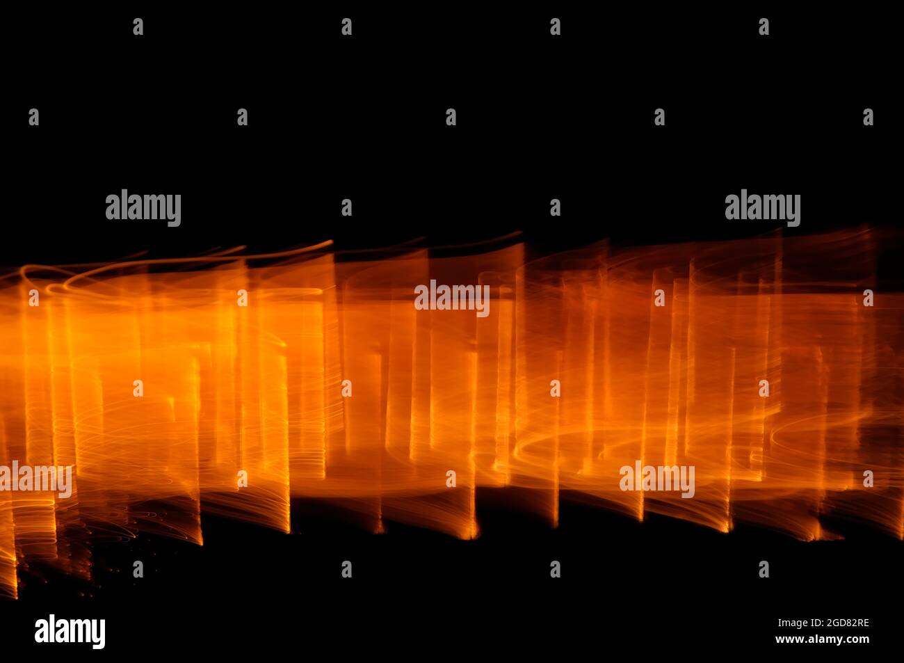 Abstract orange light streaks paint Stock Photo