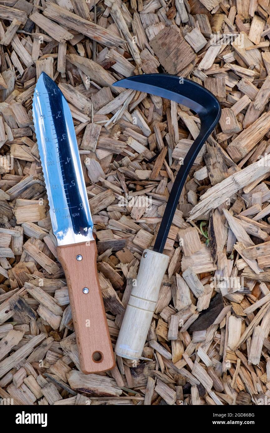Quality handmade Japanese garden tools Stock Photo