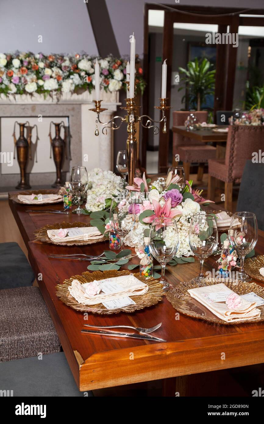 Decoration For An Event Party Or Wedding Reception Stock Photo - Alamy