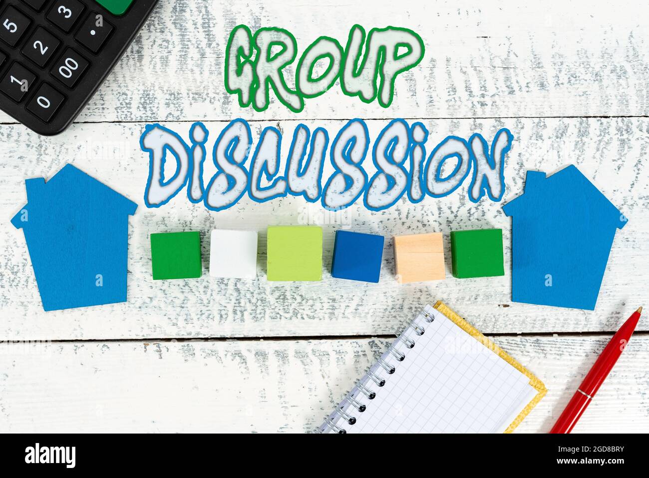 Writing displaying text Group Discussion. Word for gather either