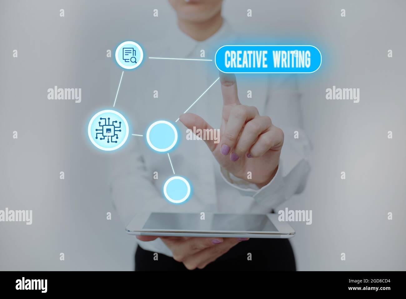 Hand writing sign Creative Writing. Business overview fiction or poetry ...