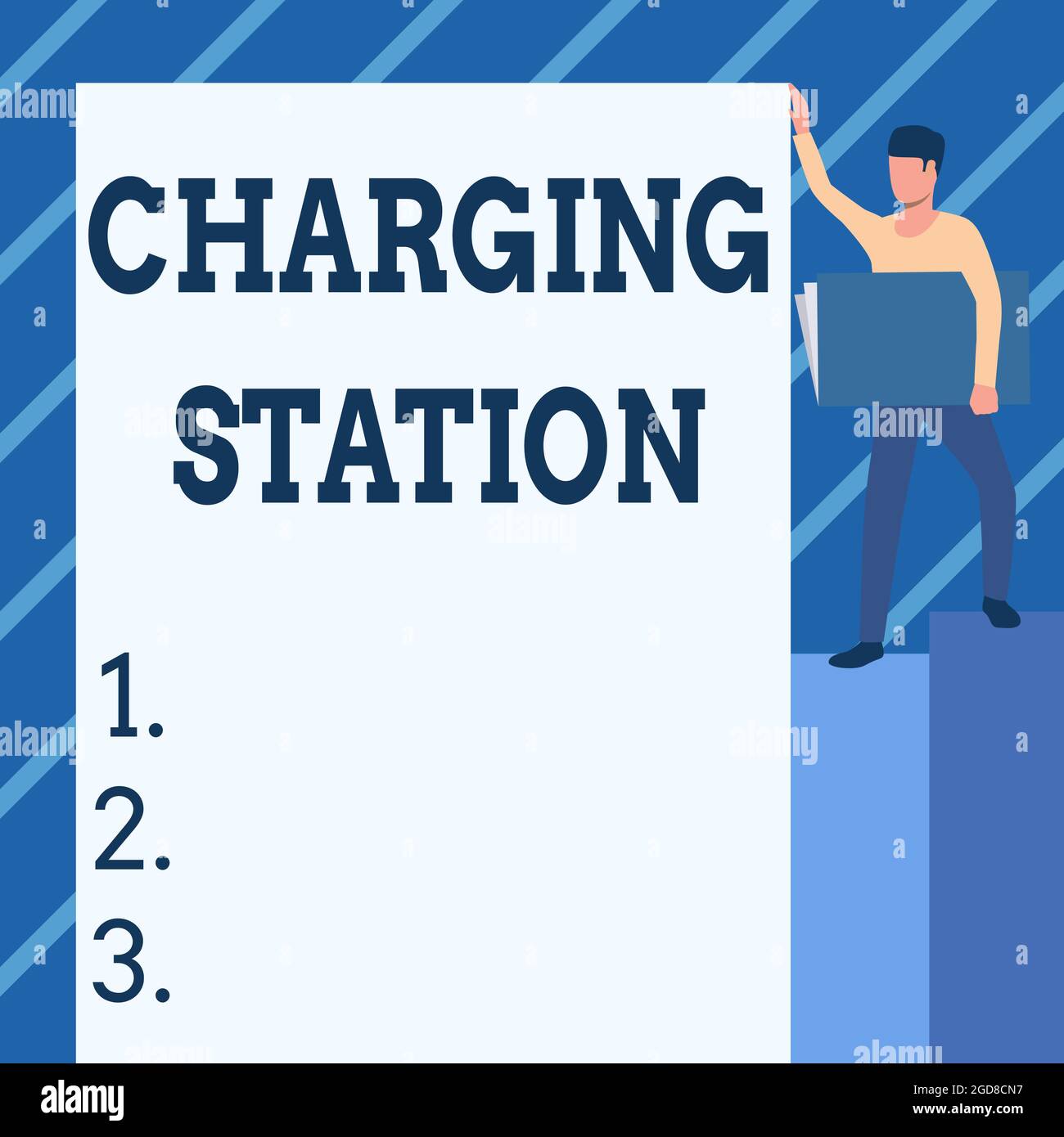 Text sign showing Charging Station. Business idea places where showing