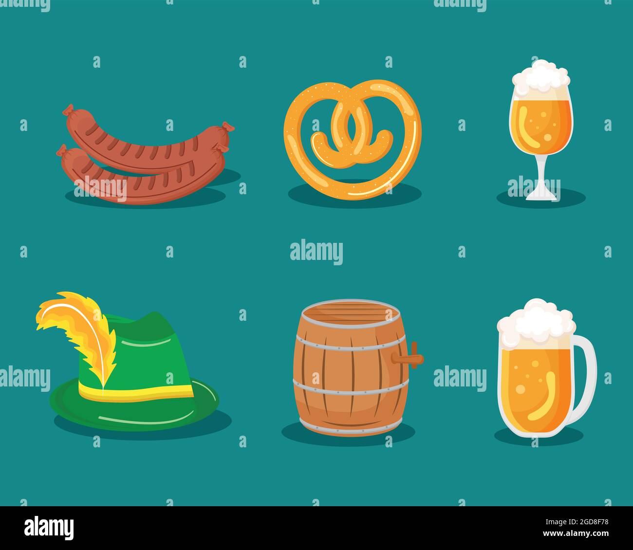 oktoberfest celebration icons Stock Vector Image & Art - Alamy