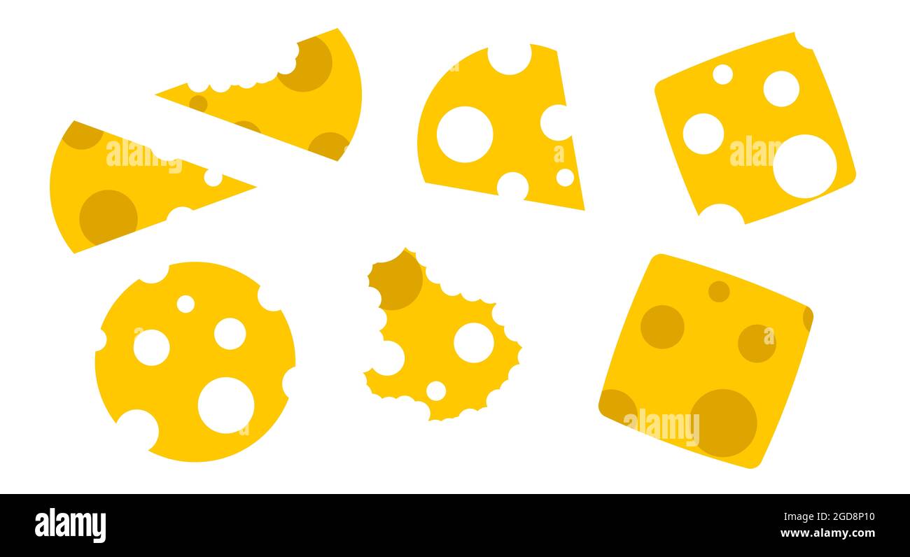 Cheese shapes Cut Out Stock Images & Pictures - Alamy