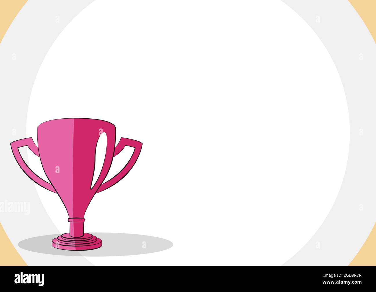Competition Trophy Drawing With Large Blank Space Background Displaying  Winning And Victory. Championship Prize Design Showing Success Stock Vector  Image & Art - Alamy