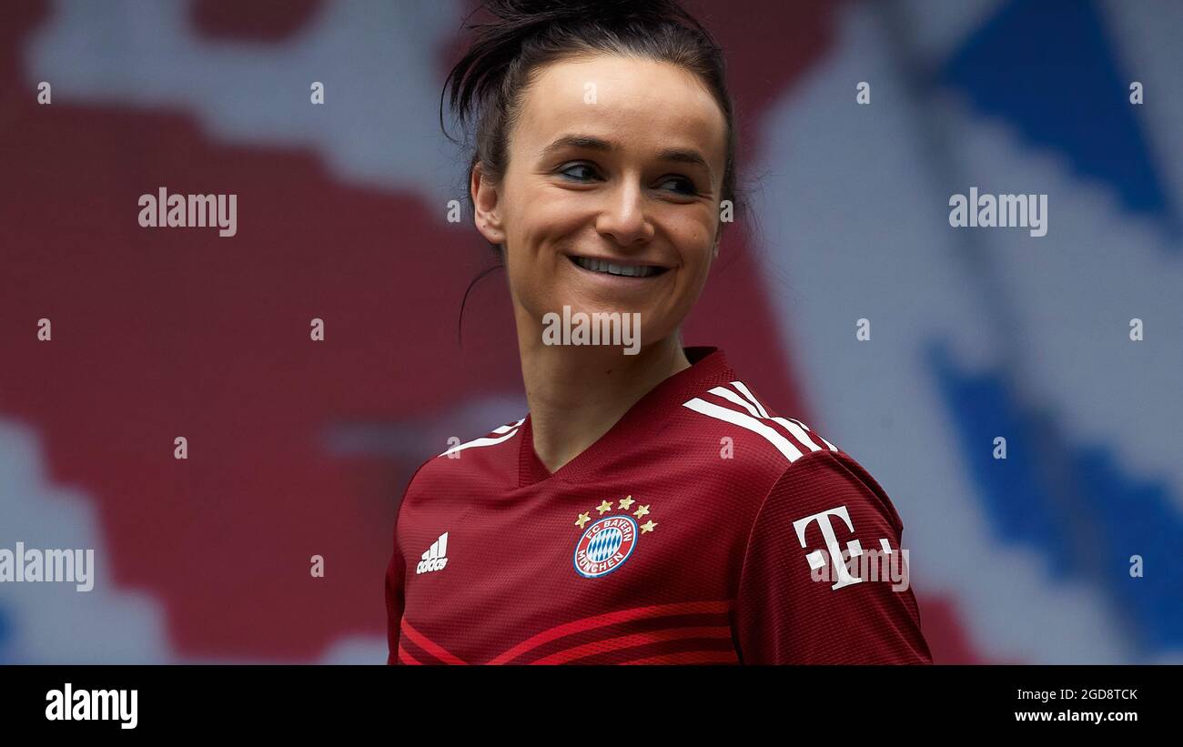 Munich Germany, 10.8.2021, Football: Lina Magull, FC Bayern Munich in the season 2021/22 home kit Stock Photo