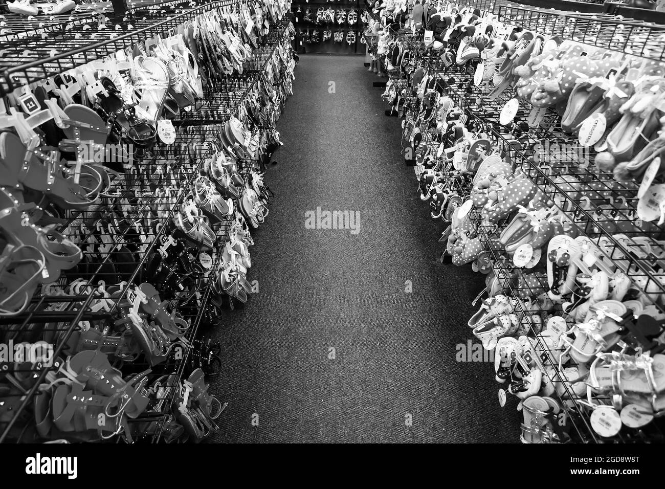 JOHANNESBURG, SOUTH AFRICA Jan 06, 2021 A grayscale of shoes