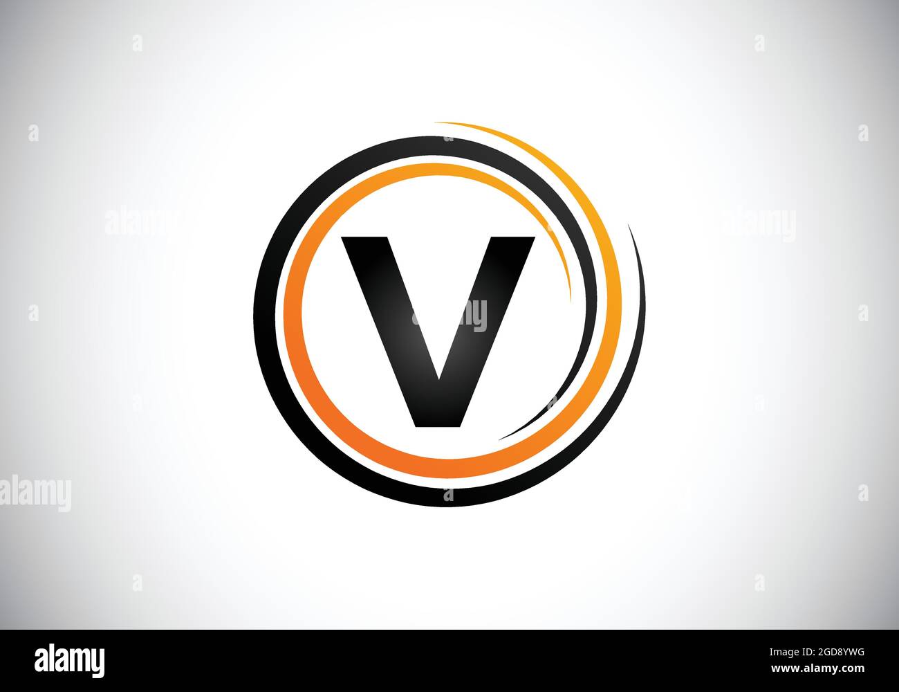 Initial V monogram alphabet in the spiral. Swirl spiral infinity logo ...