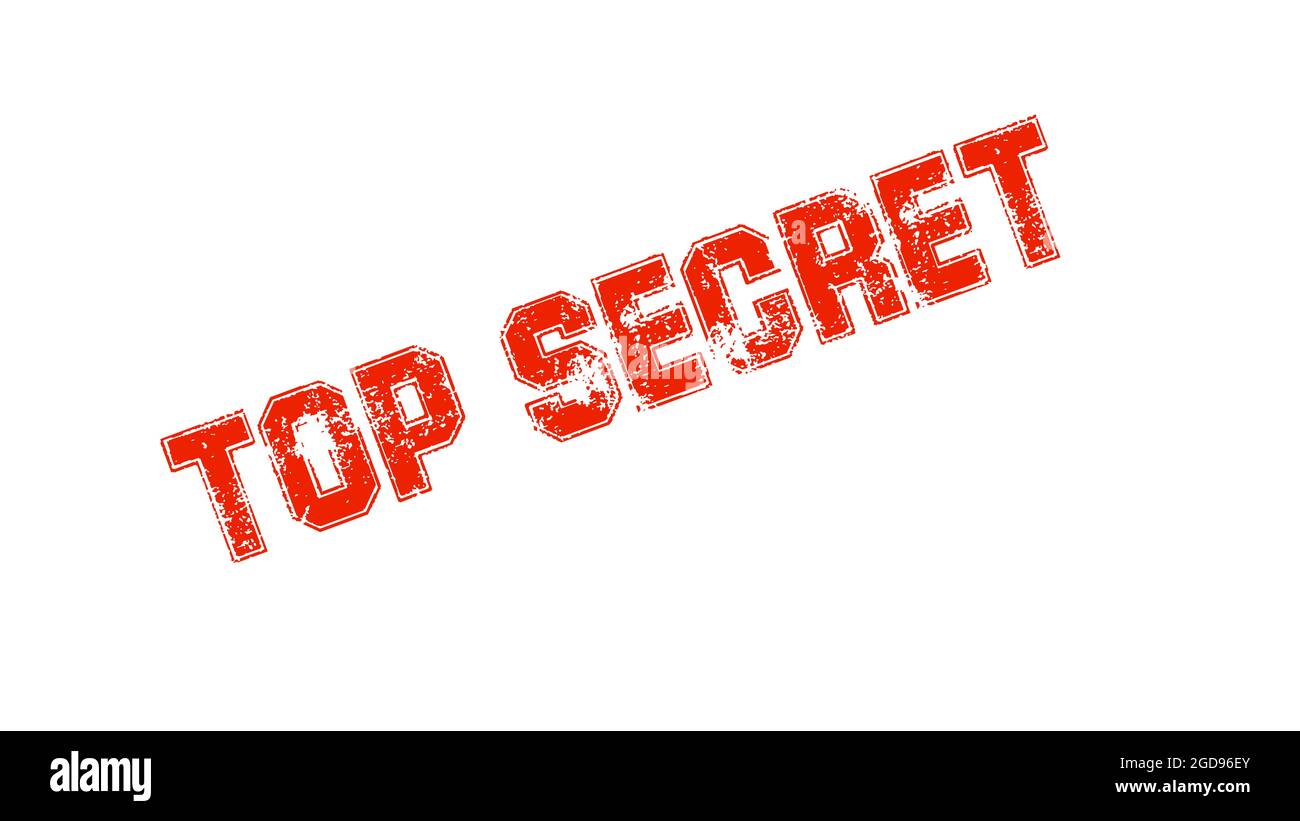 top secret red lettering white background symbol Stock Photo - Alamy