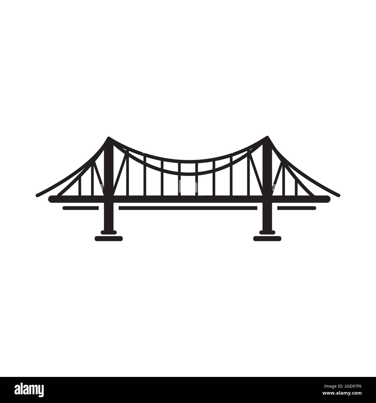 Bridge vector icon illustration design template Stock Vector Image ...