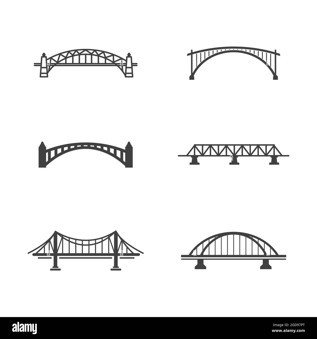 Bridge vector icon illustration design template Stock Vector Image & Art -  Alamy