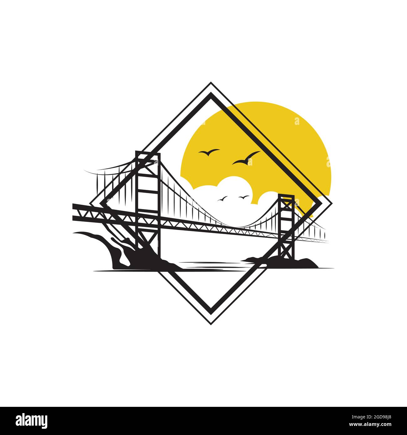 Bridge vector icon illustration design template Stock Vector Image ...