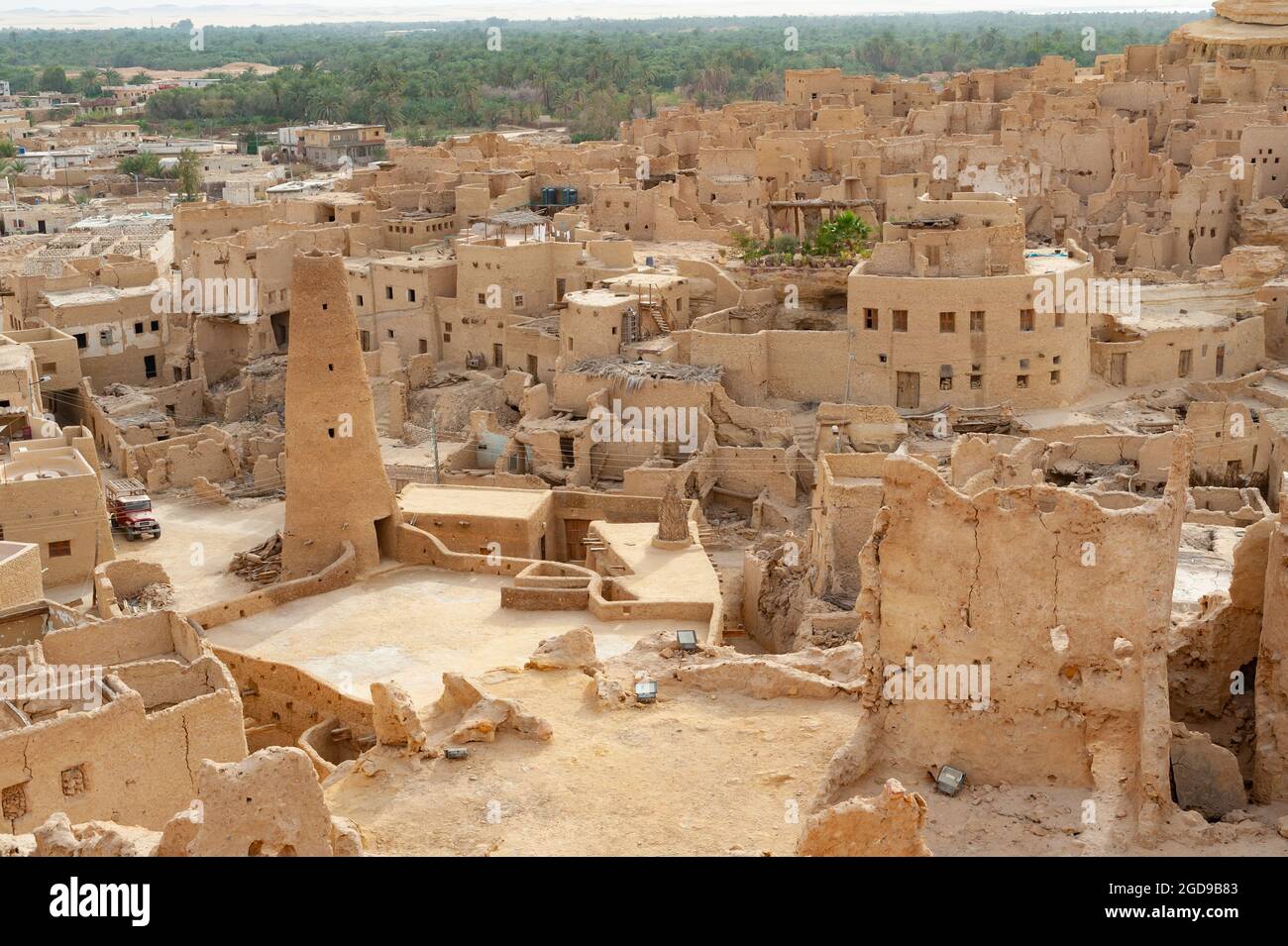 Siwa Oasis, Egypt. March 12th 2018 View of the mud brick houses inside