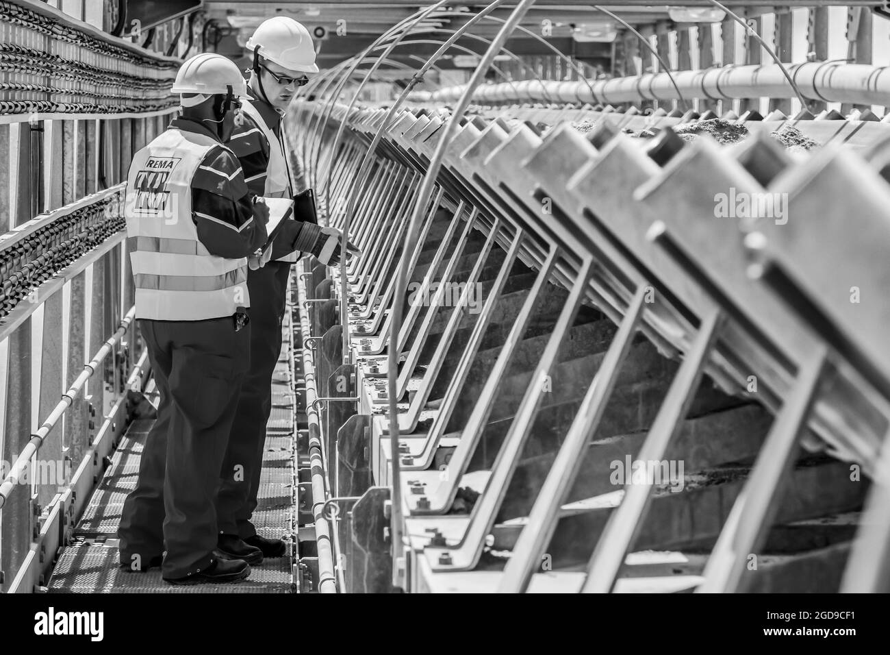 JOHANNESBURG, SOUTH AFRICA Jan 06, 2021 A grayscale two men in a