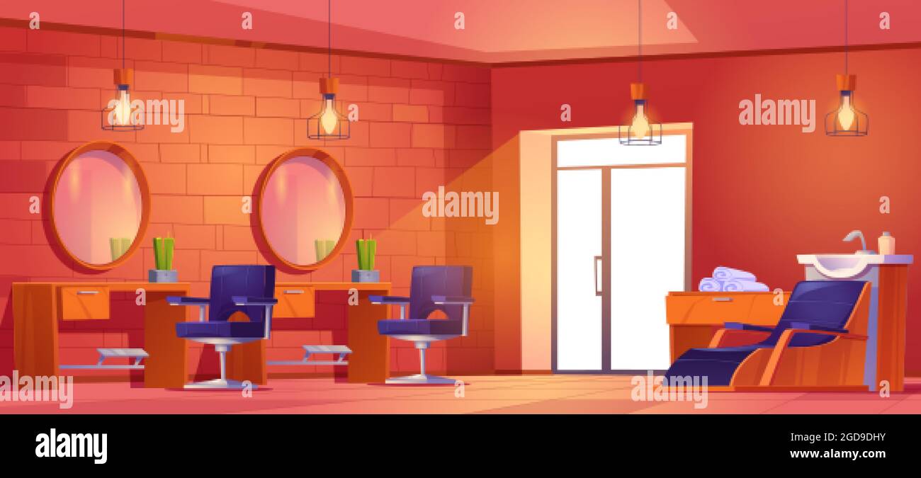 Cartoon Interior Salon High Resolution Stock Photography and Images - Alamy