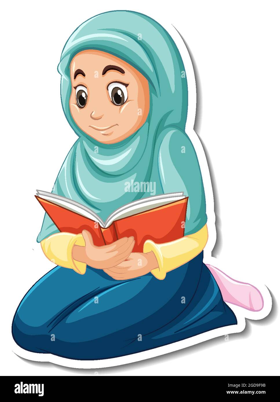 A sticker template with Muslim girl praying cartoon character illustration Stock Vector Image & Art - Alamy A sticker template with Muslim girl praying cartoon character illustration Stock Vector Image & Art - Alamy