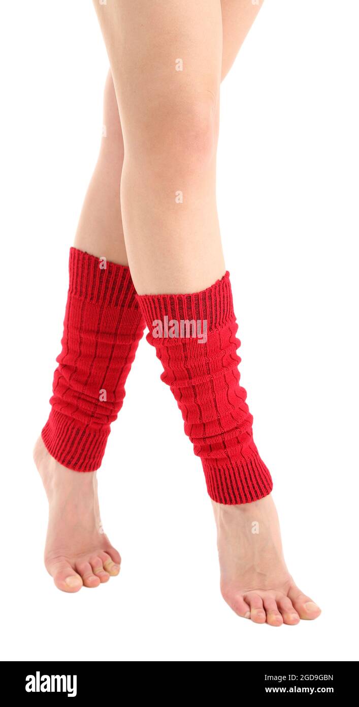 Gaiters on perfect woman legs, close up Stock Photo Alamy