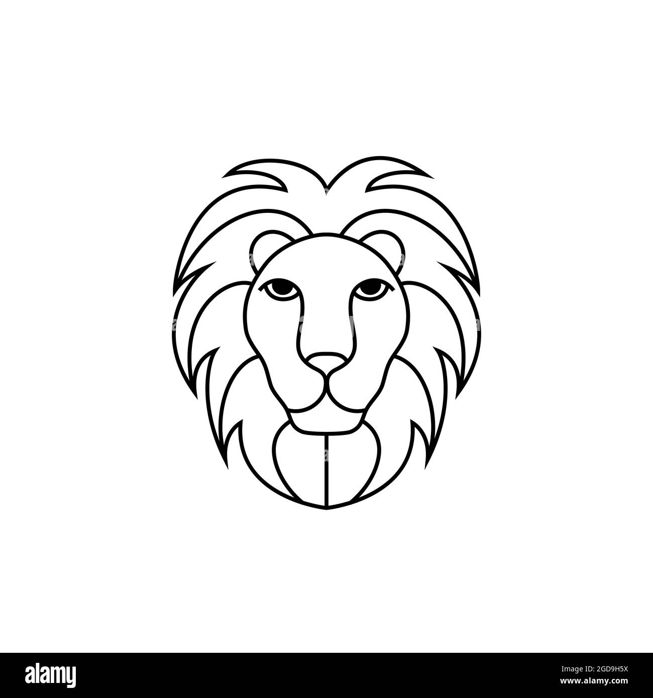 Lion line drawing hi-res stock photography and images - Alamy