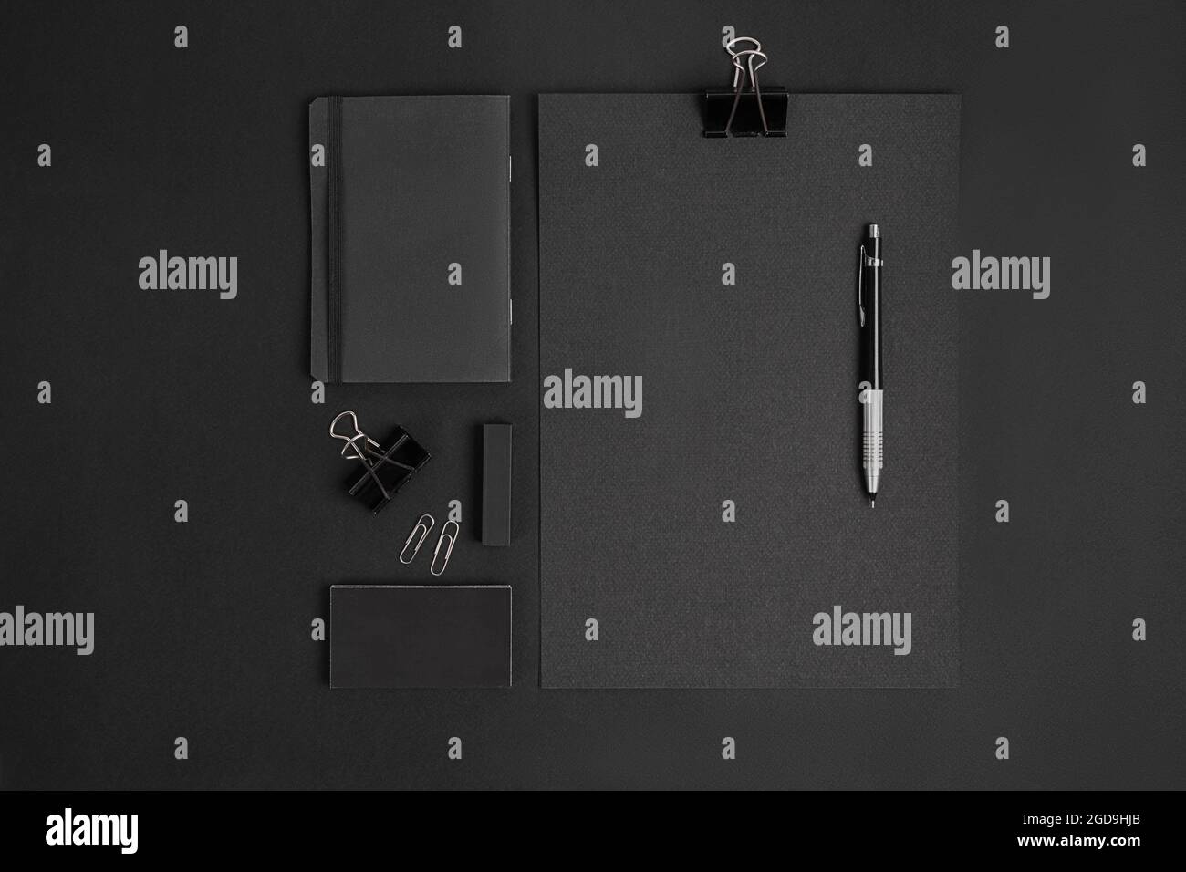 Black branding mockup Stock Photo