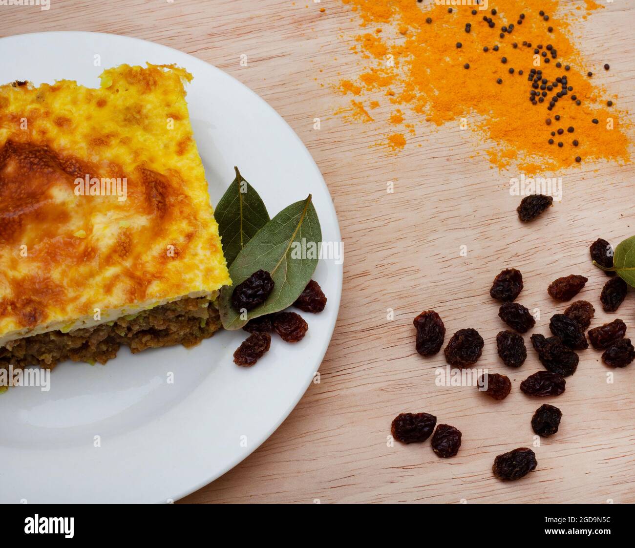 traditional-south-african-bebotie-stock-photo-alamy