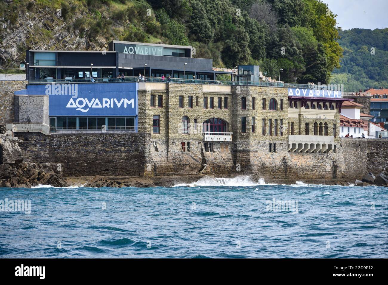 San Sebastian, Spain 2 August 2021 Views of the Aquarium, harbour