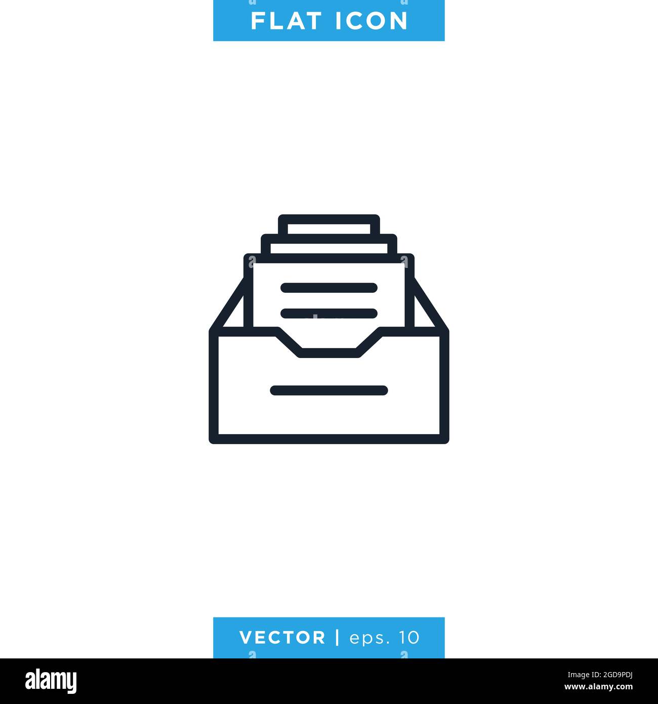 Archive storage icon vector illustration design template. Editable stroke. Vector eps 10. Stock Vector